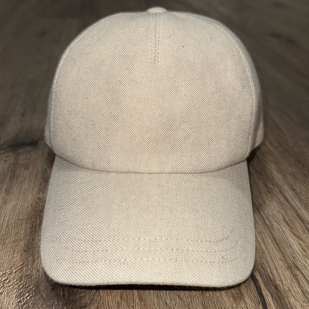 Rolex Beige Embroidered Logo Hat